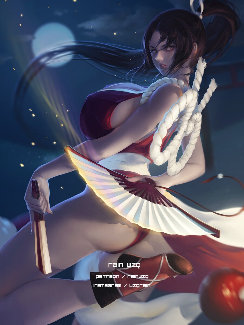 shiranui mai (the king of fighters and 1 more) drawn by rain_wzq
