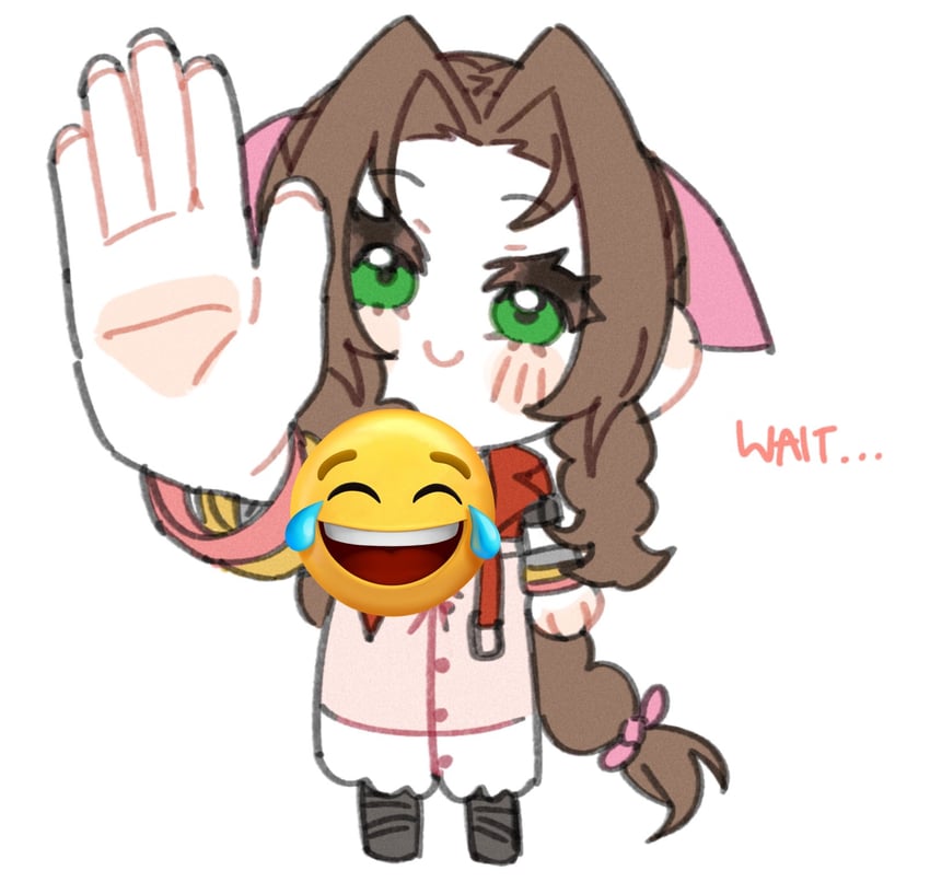 aerith gainsborough (final fantasy and 2 more) drawn by bubtea