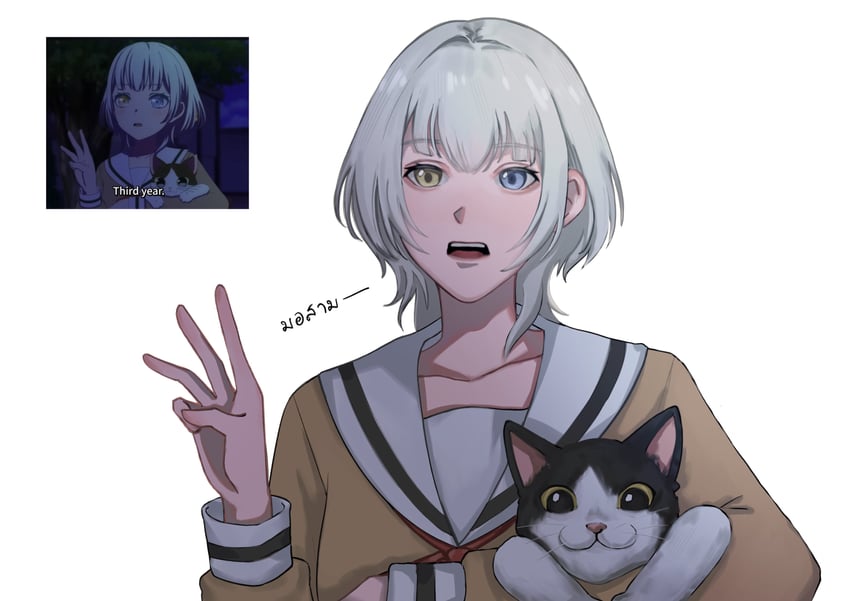 kaname raana (bang dream! and 1 more) drawn by w_(juusepx)