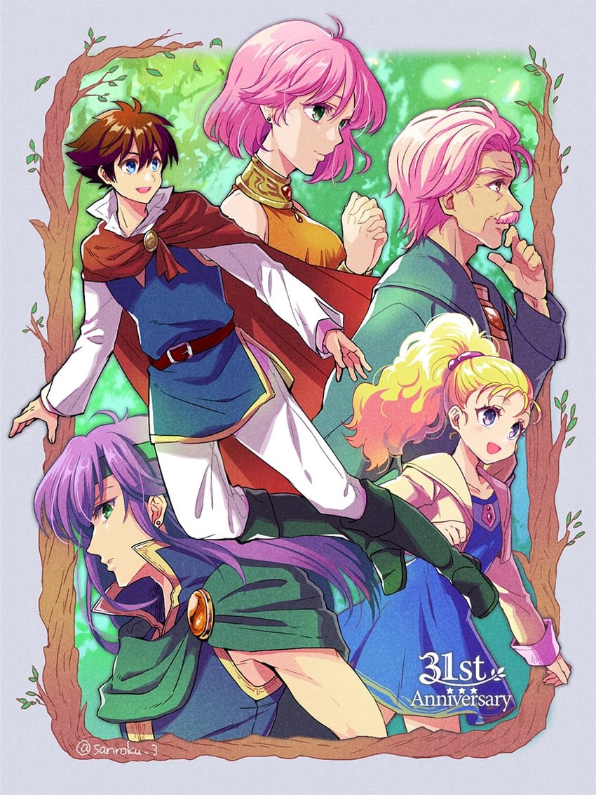 lenna charlotte tycoon, faris scherwiz, bartz klauser, krile mayer baldesion, and galuf halm baldesion (final fantasy and 1 more) drawn by sanroku_3