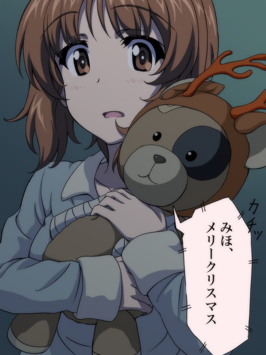 nishizumi miho and boko (girls und panzer) drawn by key_(gaigaigai123)