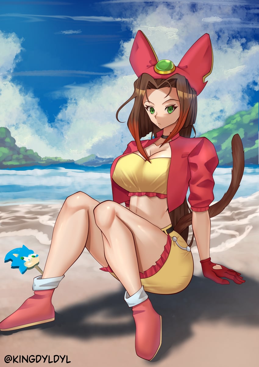 sonic the hedgehog and sara (sonic and 1 more) drawn by akajin_(kingdyldyl)