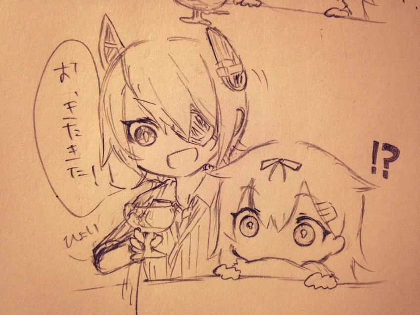 yuudachi, tenryuu, and yuudachi kai ni (kantai collection) drawn by jako_(jakoo21)