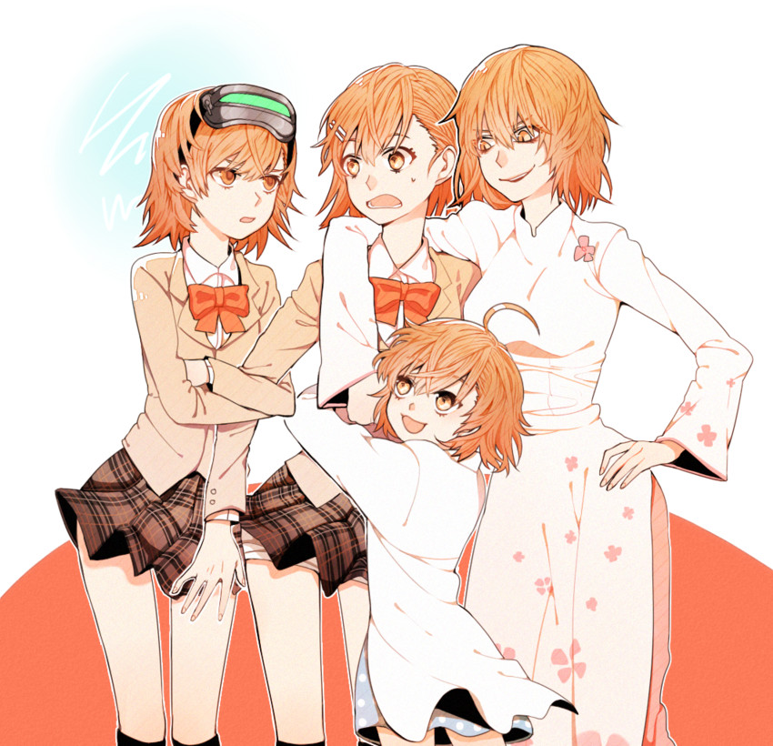 misaka mikoto, last order, misaka imouto, and misaka worst (toaru majutsu no index and 1 more) drawn by 14_(vision5032)