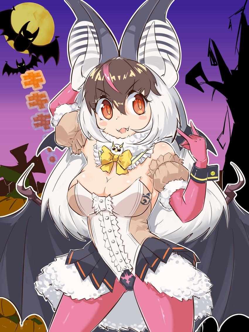 brown long-eared bat (kemono friends and 1 more) drawn by wonderful_waon
