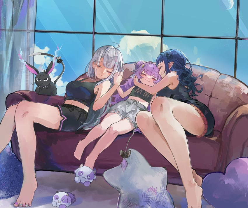 ember amane, dizzy dokuro, muu muyu, and mini moo (phase connect) drawn by kinose_tru