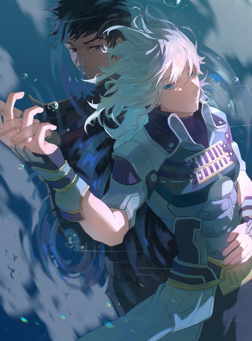 jin and malos (xenoblade chronicles and 1 more) drawn by raininmoradain
