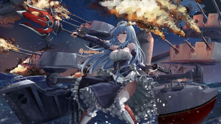 neptune (azur lane) drawn by makihige