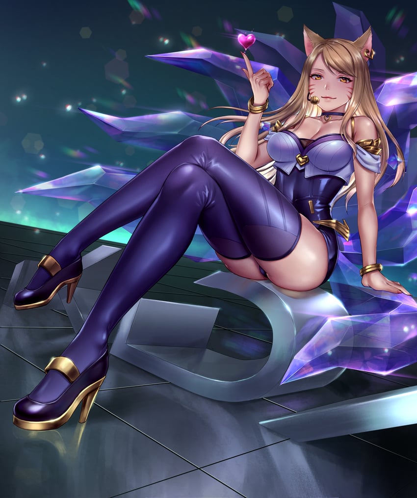 ahri and k/da ahri (league of legends) drawn by nyaamen_fork