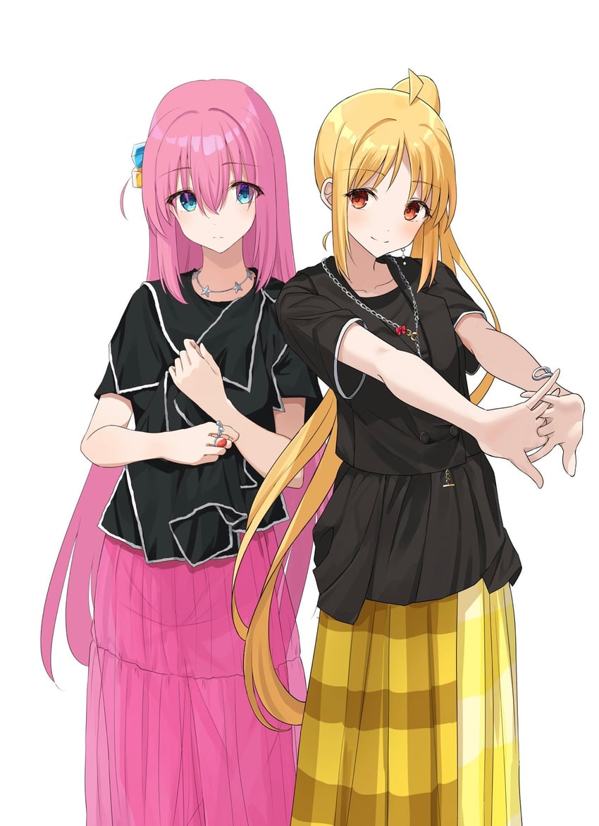 gotoh hitori and ijichi nijika (bocchi the rock!) drawn by kanaria_hisagi