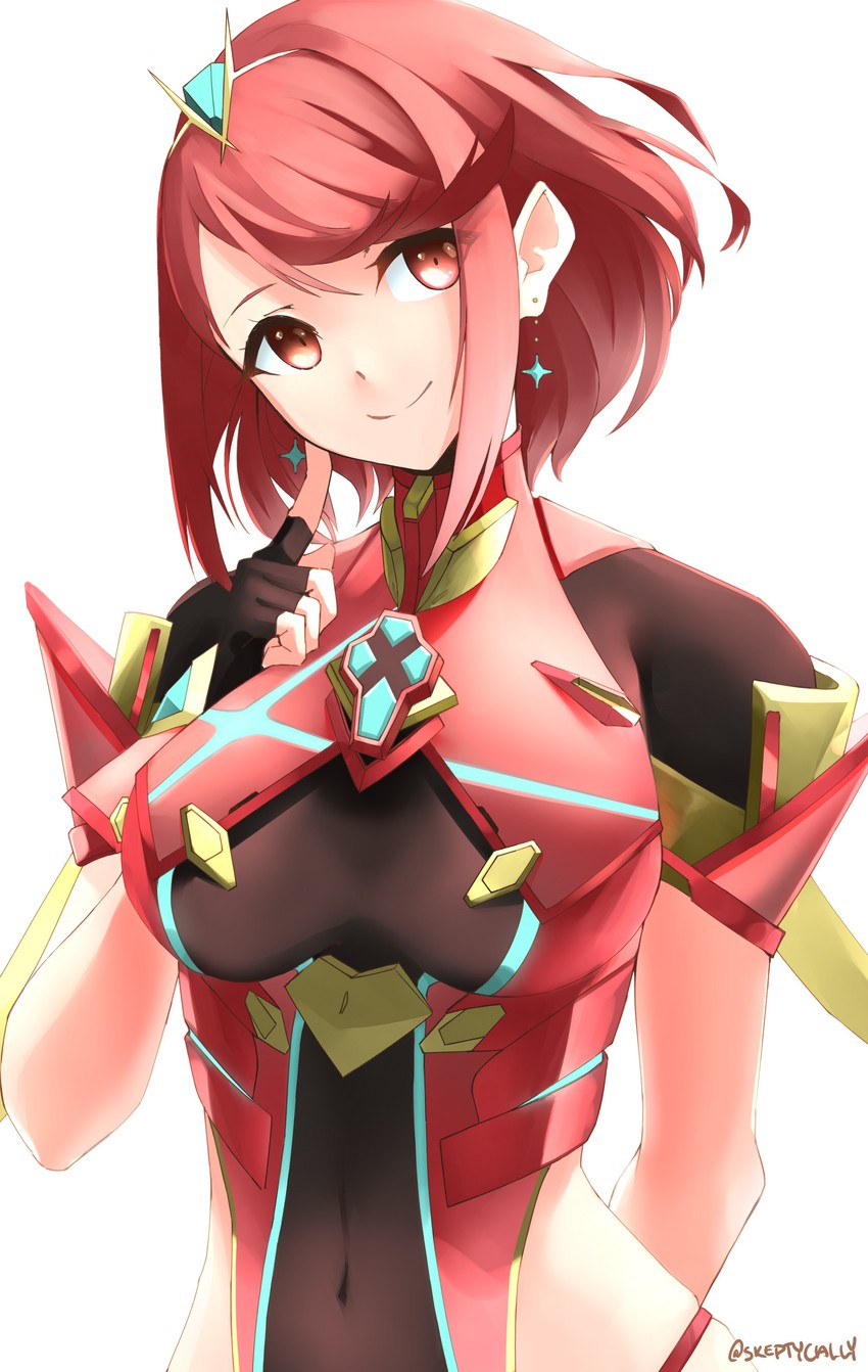 pyra (xenoblade chronicles and 1 more) drawn by skeptycally