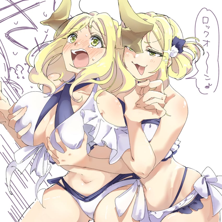 ohara mari and mari (love live! and 2 more) drawn by akira_hjk