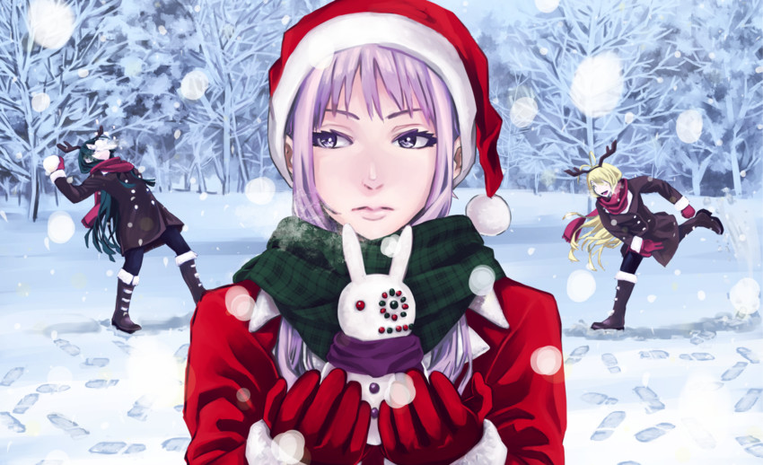 yuzuki yukari, tsurumaki maki, and touhoku zunko (vocaloid and 1 more) drawn by makaveli