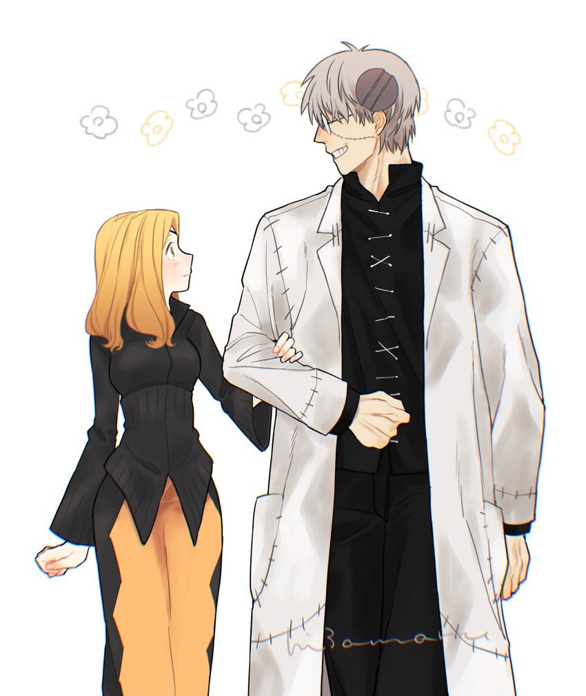 franken stein and marie mjolnir (soul eater) drawn by hissiu
