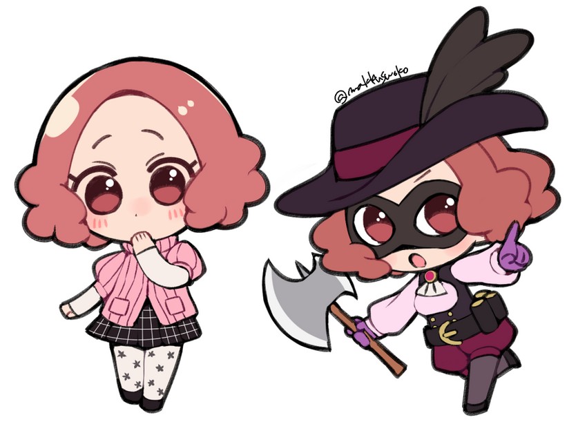 okumura haru (persona and 1 more) drawn by do_m_kaeru