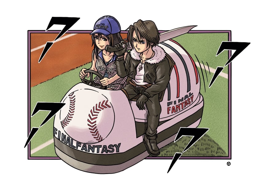 squall leonhart and rinoa heartilly (final fantasy and 1 more) drawn by yuto_sakurai