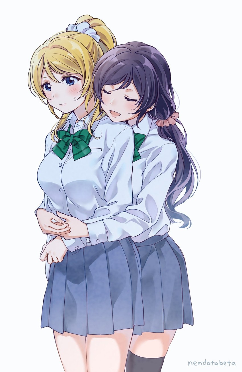 tojo nozomi and ayase eli (love live! and 1 more) drawn by surufuji