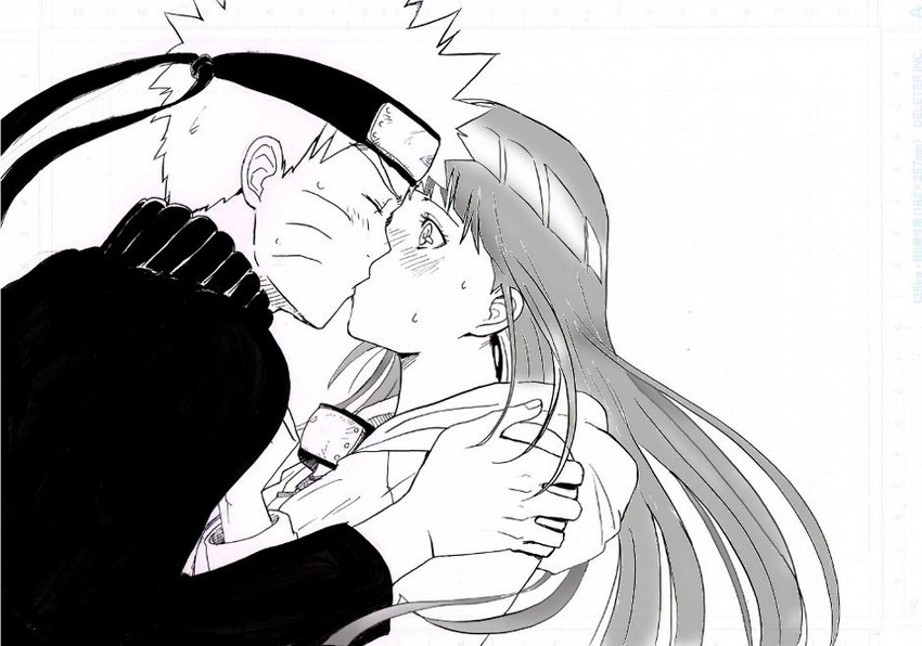 uzumaki naruto and hyuuga hinata (naruto and 1 more) drawn by alice_kei_(lemon-jiru)