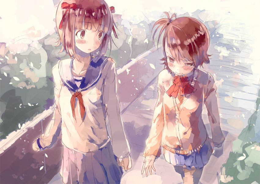 amami haruka and futami ami (idolmaster) drawn by yae_(mono110)
