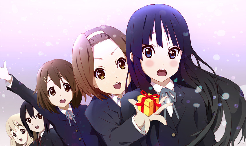 akiyama mio, nakano azusa, hirasawa yui, tainaka ritsu, and kotobuki tsumugi (k-on!) drawn by moritsun_(tsun)