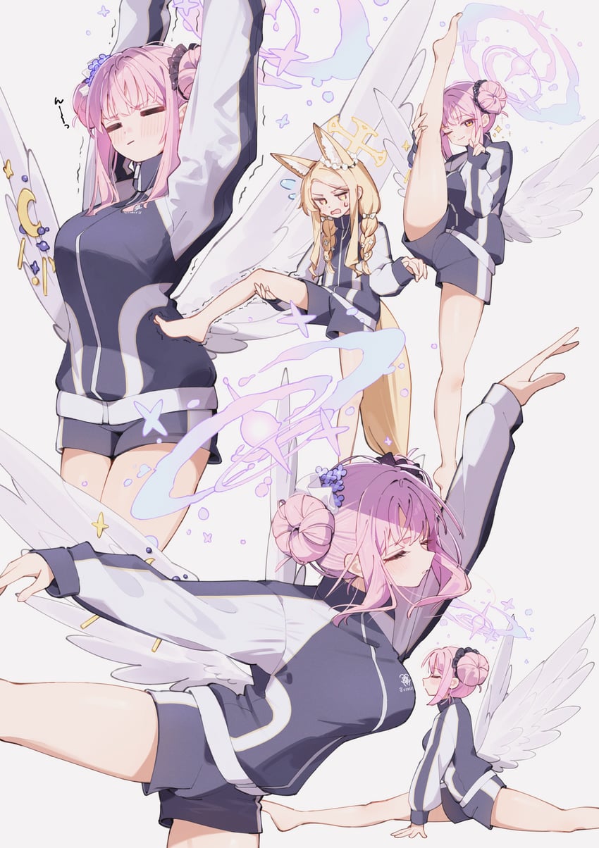 mika and seia (blue archive) drawn by shuca_ca