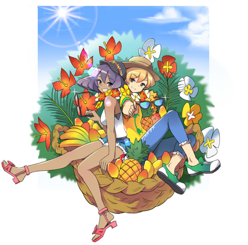 sina and dexio (pokemon and 1 more) drawn by tm_(hanamakisan)