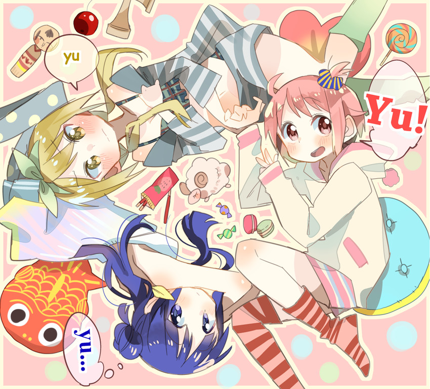 ichii yui, hinata yukari, and nonohara yuzuko (yuyushiki) drawn by sunameri_oishii