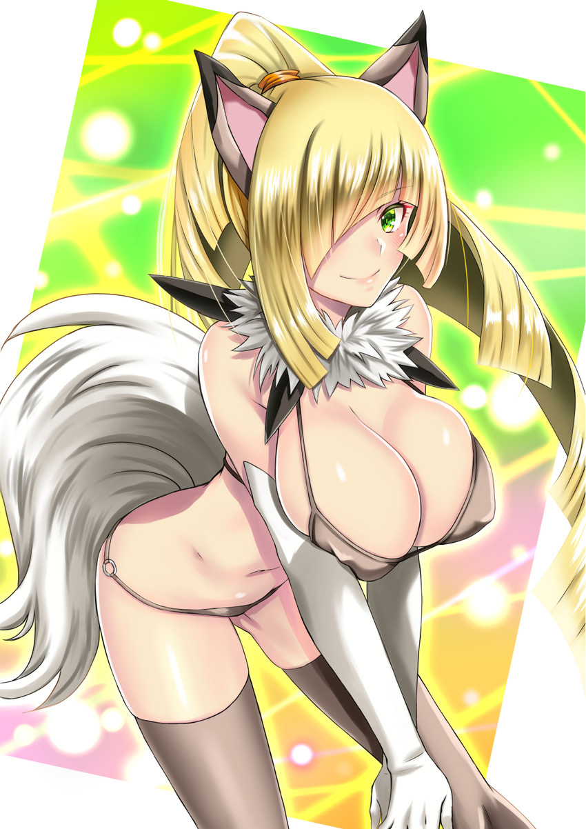 lusamine and lycanroc (pokemon and 1 more) drawn by takecha