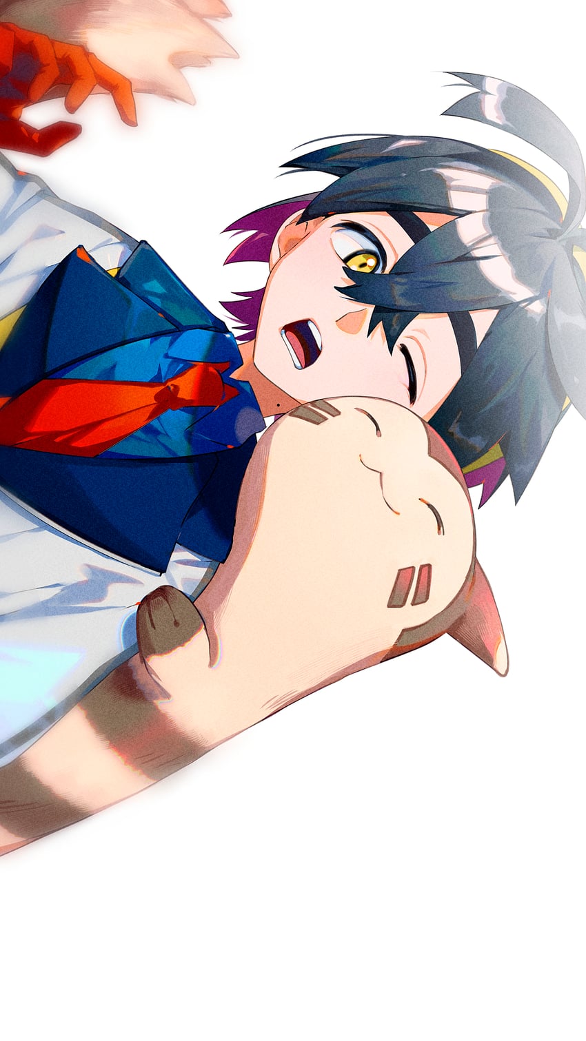 kieran and furret (pokemon and 1 more) drawn by yuuichi_(bobobo)