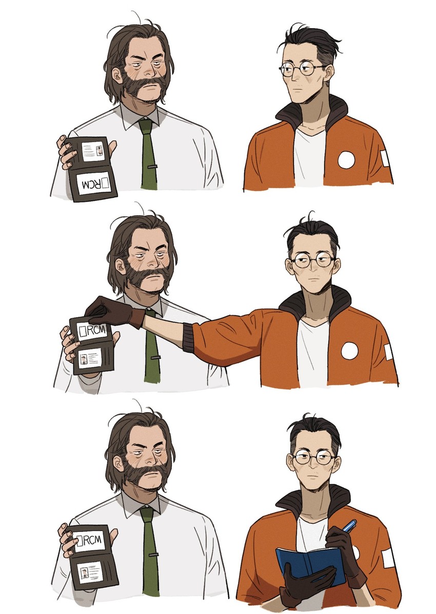 kim kitsuragi and harry du bois (disco elysium) drawn by cheetahman_(1ddghfr78cswc)
