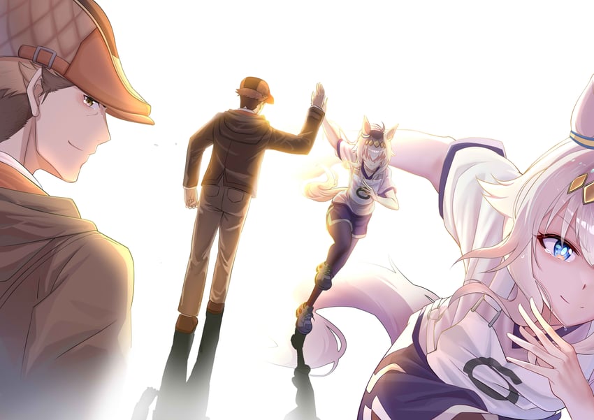 oguri cap and kitahara jou (umamusume and 1 more) drawn by rimudoya