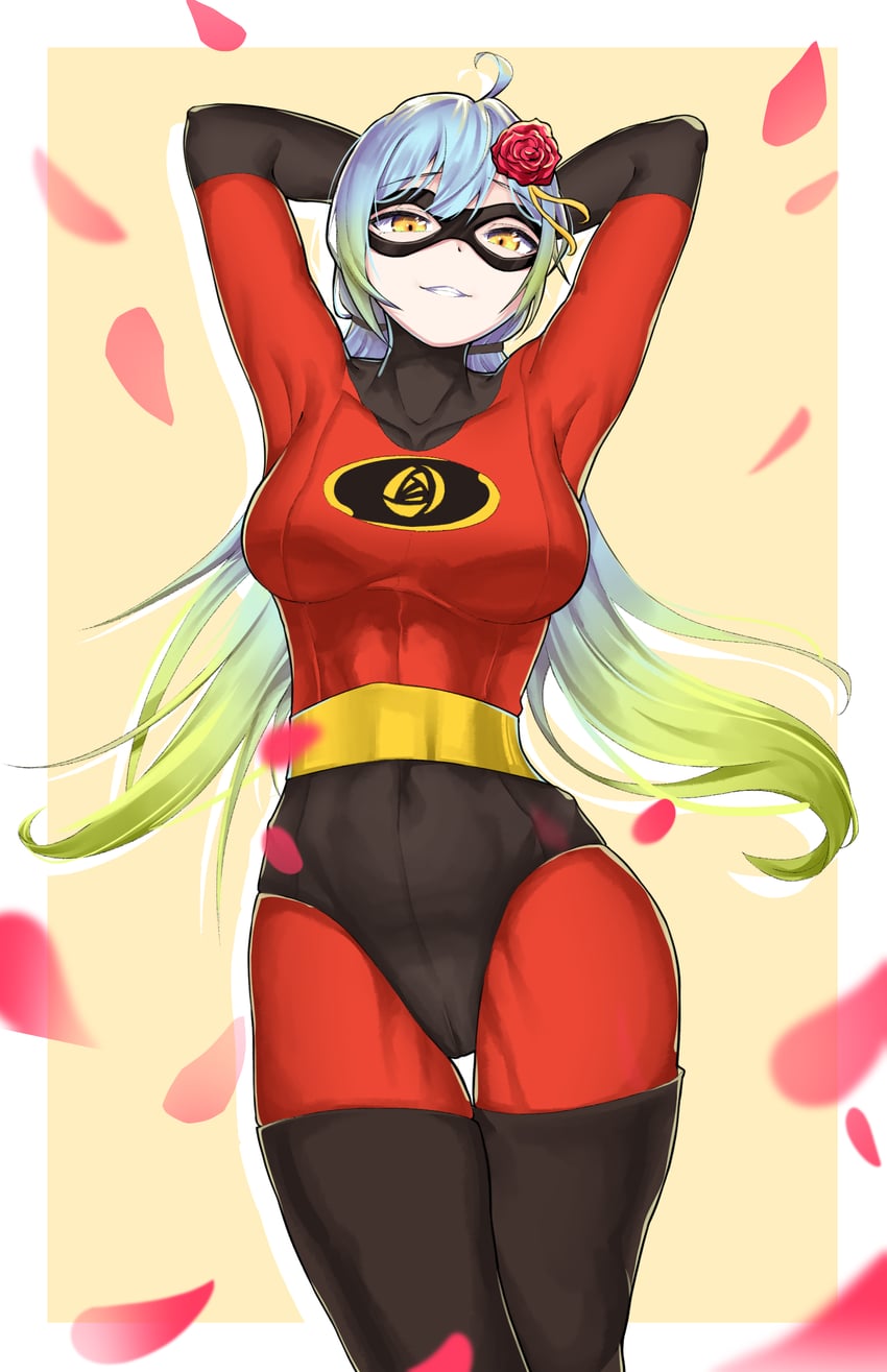 elastigirl and gyeon jahee (indie virtual youtuber and 1 more) drawn by kim_chelswuchelswu