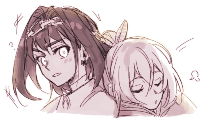 ouro kronii and nanashi mumei (hololive and 1 more) drawn by anco_(platanity)