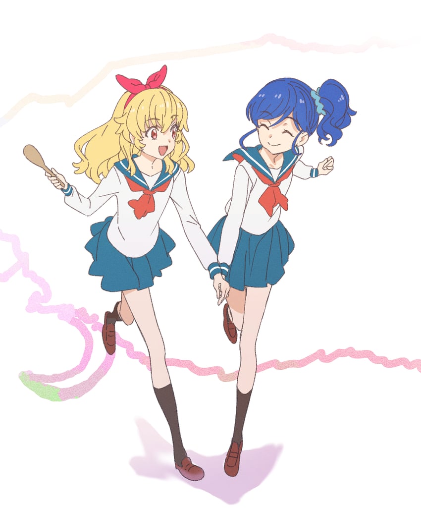 hoshimiya ichigo and kiriya aoi (aikatsu!) drawn by saitou_atsushi_(kamatamanankotu)