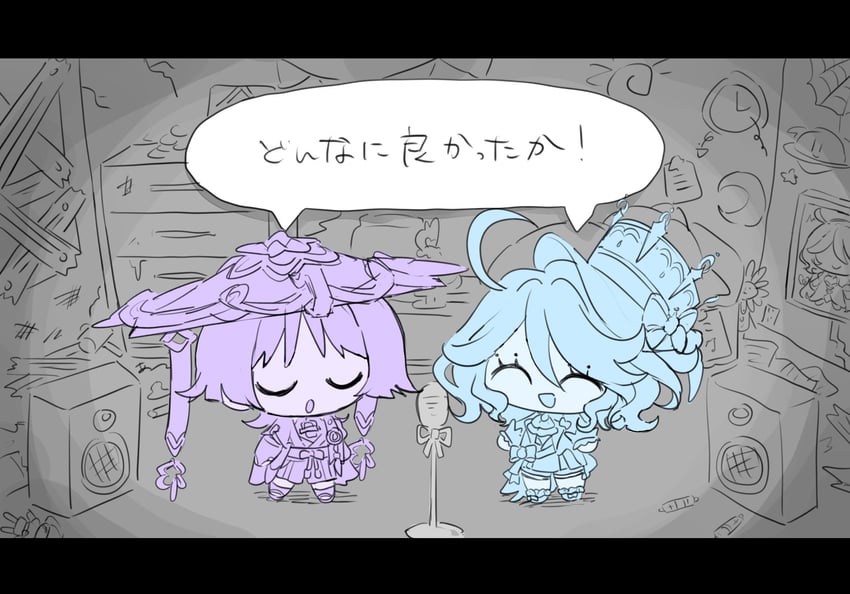 scaramouche, furina, wanderer, and focalors (genshin impact and 1 more) drawn by xxxo_oxxx