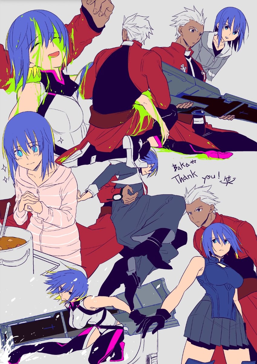 archer, ciel, and powered ciel (fate and 2 more) drawn by line_dot