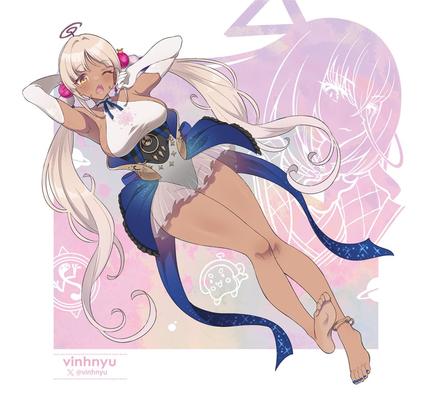 tsukumo sana and omega alpha (hololive and 1 more) drawn by vinhnyu