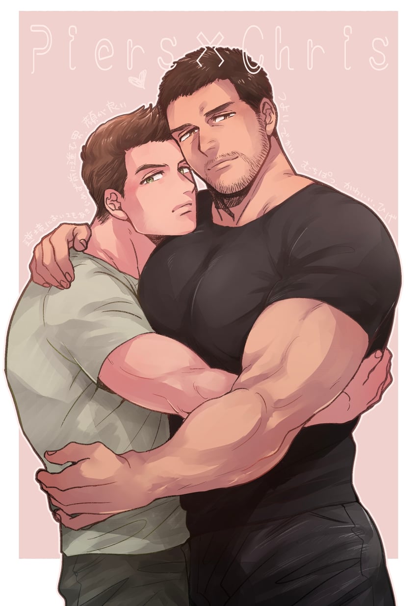 chris redfield and piers nivans (resident evil and 1 more) drawn by gold_5610