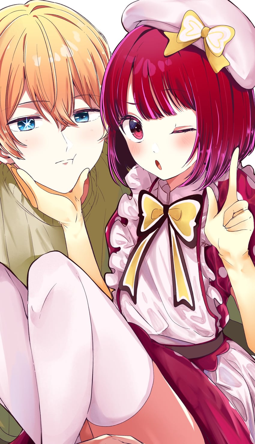 arima kana and hoshino aquamarine (oshi no ko) drawn by risdelusions