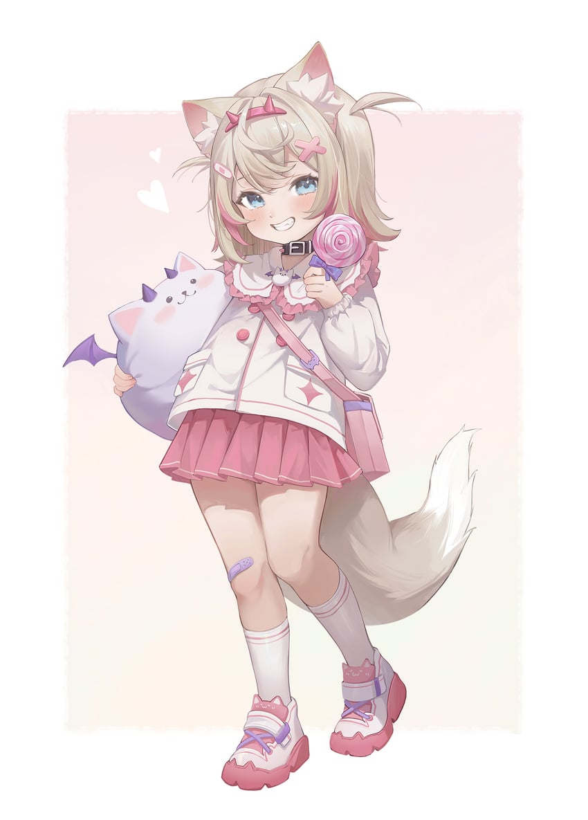 mococo abyssgard and perroccino (hololive and 1 more) drawn by midori_fufu