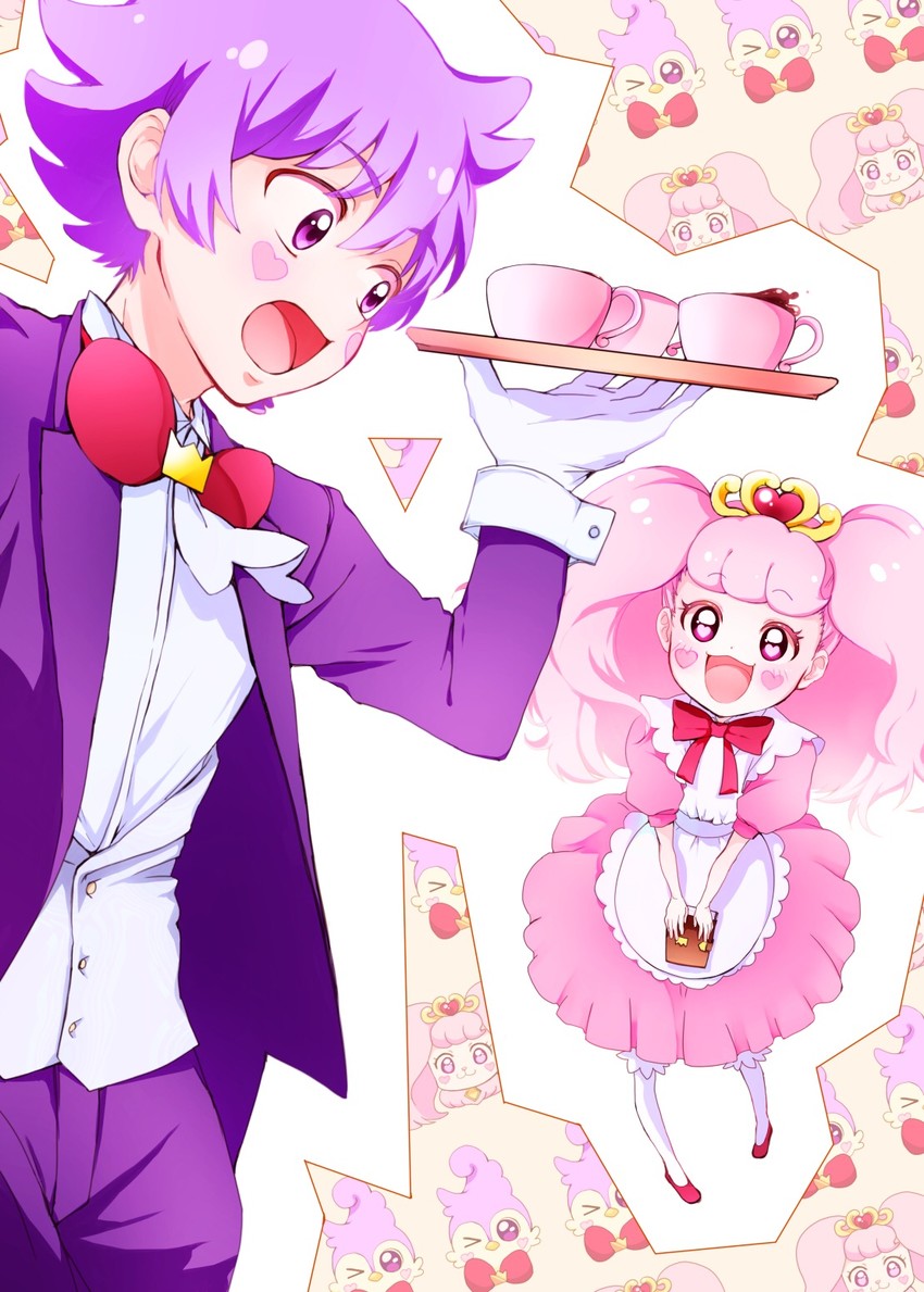 puff and aroma (precure and 1 more) drawn by mikan_(mikataaaa)