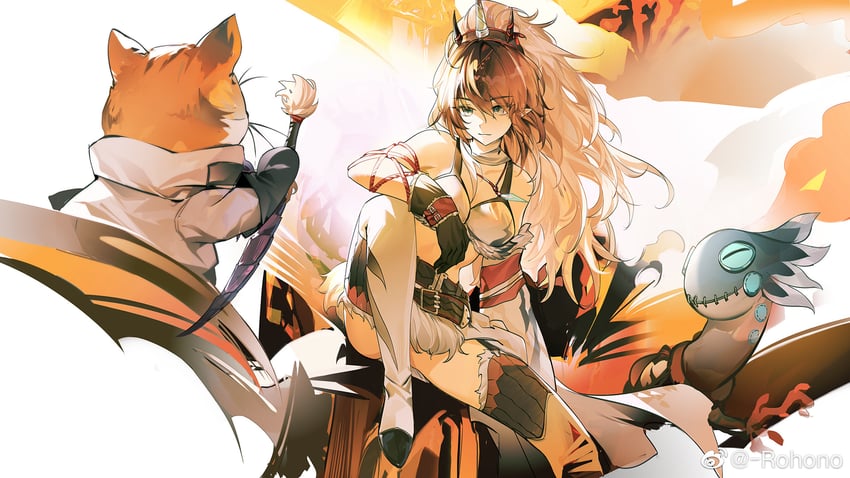 yato, kirin r yato, and terra research commission (arknights and 1 more) drawn by rohono