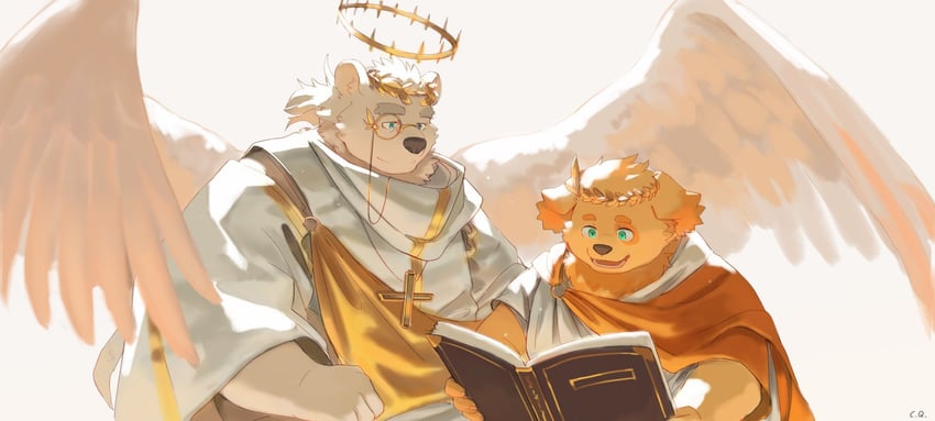 leib and cu sith (tokyo afterschool summoners) drawn by 6xiachunqiu7