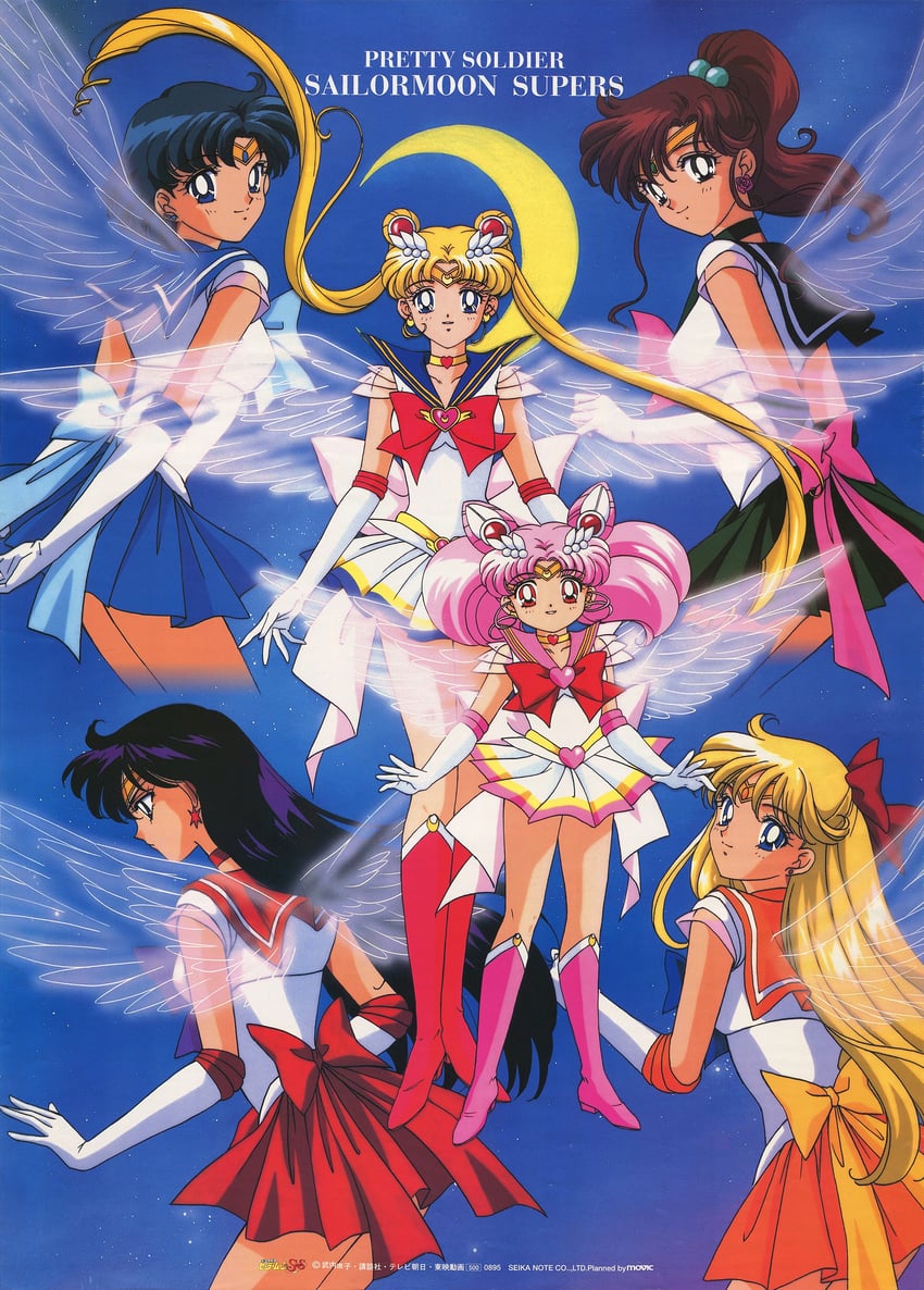 tsukino usagi, sailor moon, mizuno ami, aino minako, hino rei, and 9 more (bishoujo senshi sailor moon and 1 more) drawn by tominaga_mari