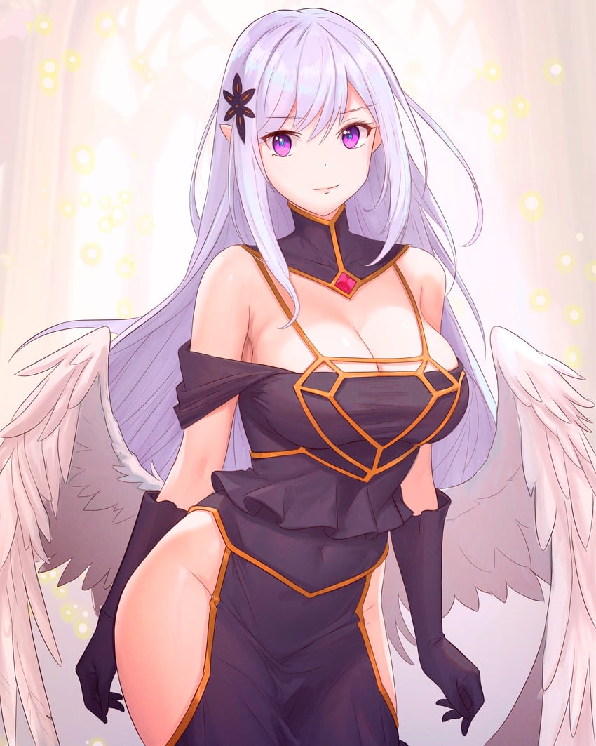 albedo and satella (re:zero kara hajimeru isekai seikatsu and 1 more) drawn by truejekart