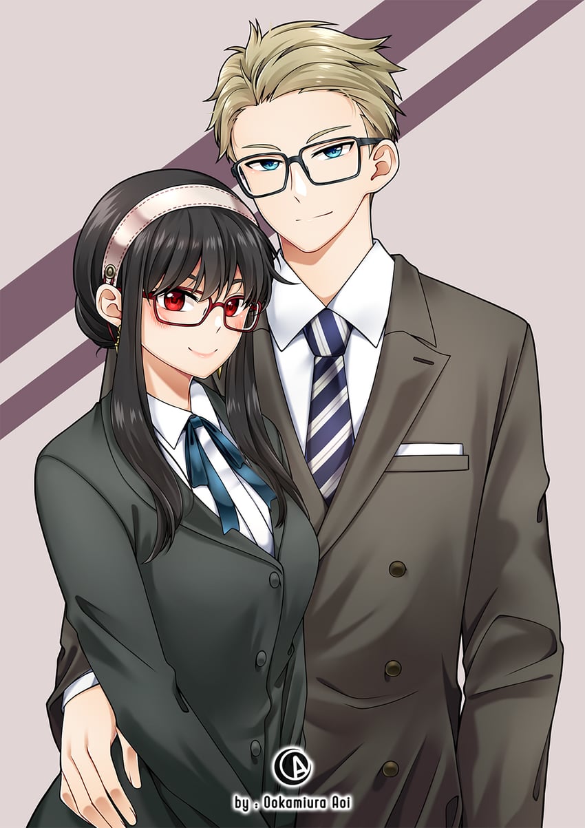 yor briar and twilight (spy x family) drawn by ookamiura_aoi