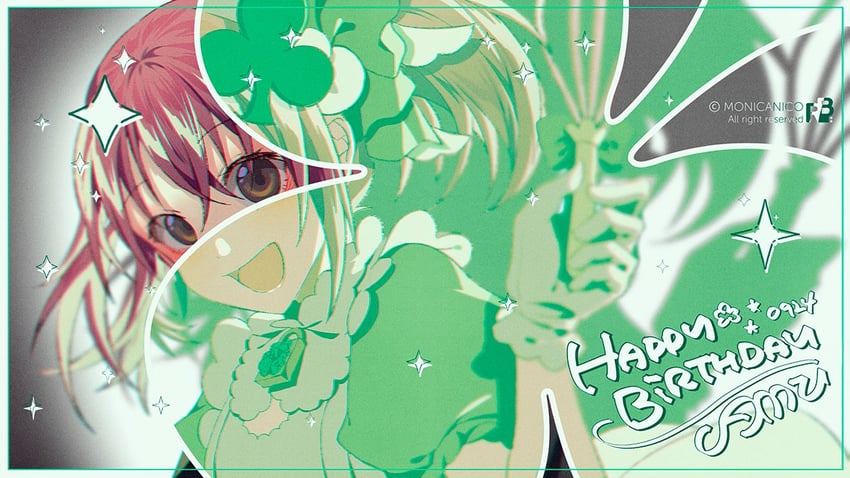 hinamori amu and amulet clover (shugo chara!) drawn by monicanc