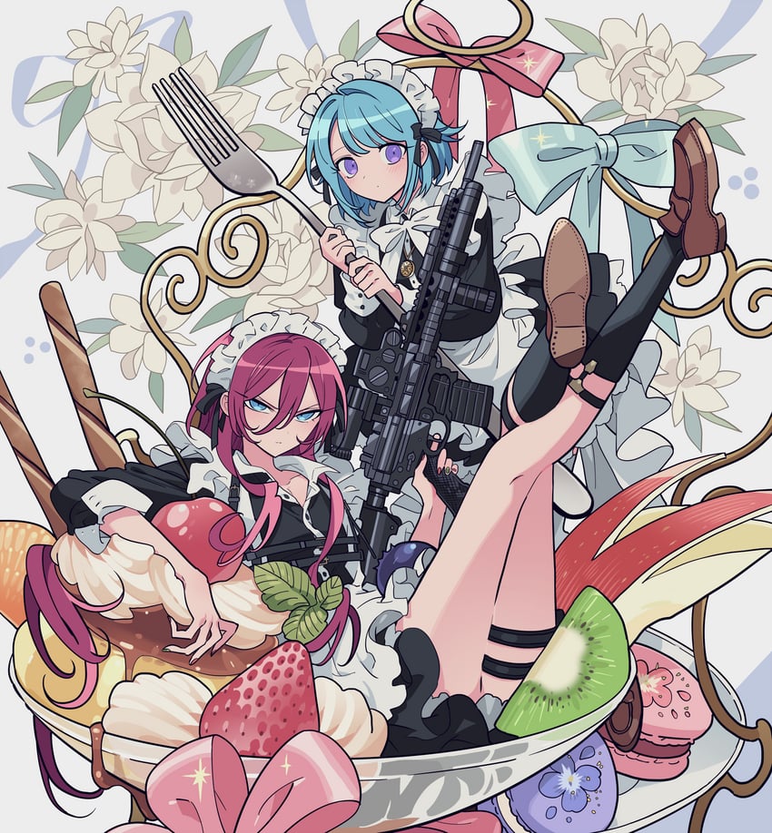shino hajime and saegusa ibara (ensemble stars!) drawn by meremero