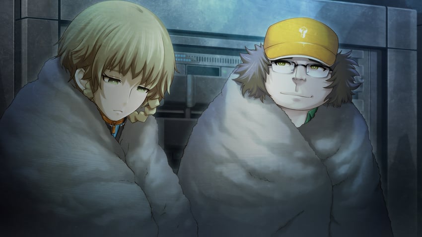 amane suzuha and hashida itaru (steins;gate and 1 more) drawn by huke