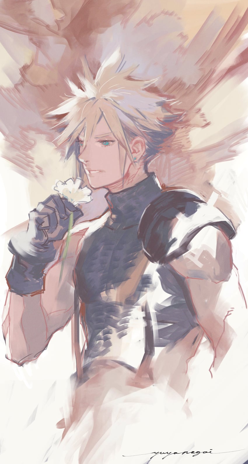 cloud strife (final fantasy and 2 more) drawn by v8